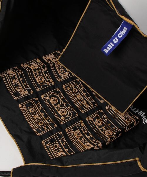DOUBLE STANDARD CLOTHING(ダブルスタンダードクロージング)の「Ball&Chain / カセット刺繍ショッピングバッグ(エコバッグ/サブバッグ・レディース・ブラック・FREE)」の7枚目の写真