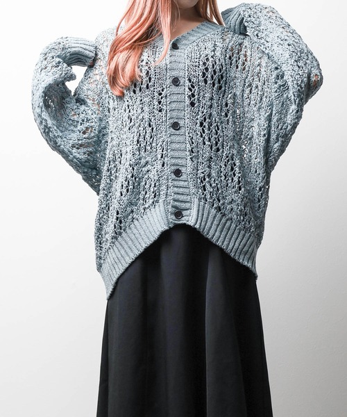 【セール】【Bling leads】レース編みＶネックニットカーディガン（カーディガン/ボレロ）｜Mag.（マグ）