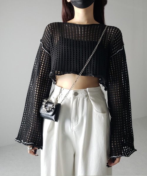 未使用　クロシェ　ショートスリーブジャケット　トワミー 112gのショートスリーブシャツ(44 BLACK): THE TOKYO: MENS｜THE