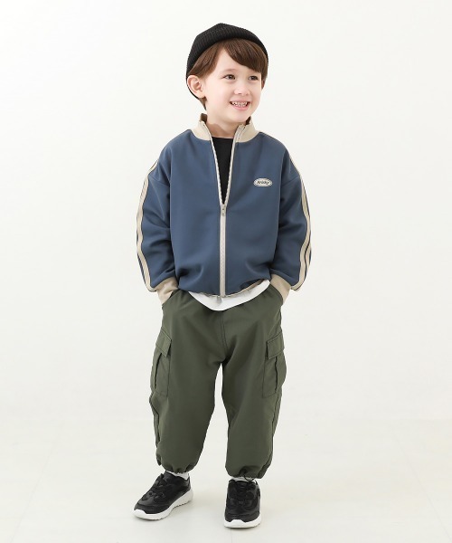 【極美品】ROCK DUDE 2way ジップジャケット サイドラインロゴ 02 セットアップ可能】サイドライン ジップジャケット（ブルゾン