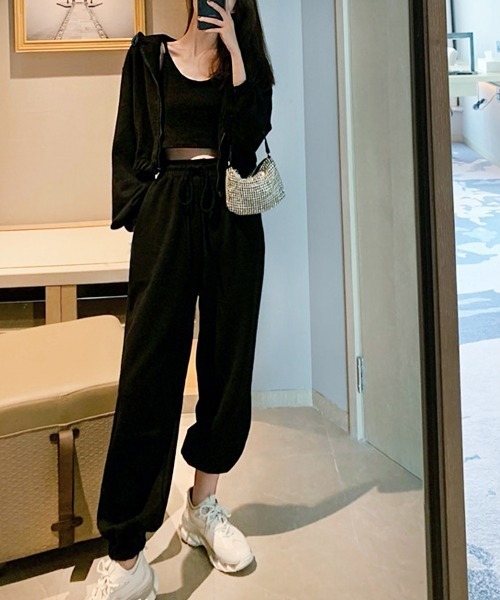 zimmerli × SWISS 航空 パジャマ・ルームウェア半袖茶・長ズボン黒