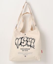 VISION ヴィジョン 帆布プリント2Wayトートバック ストリート大人カジュアル