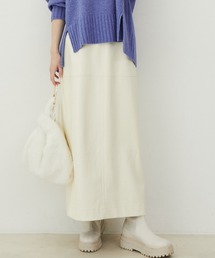 VIS | フェイクレザーIラインロングスカート(スカート)
