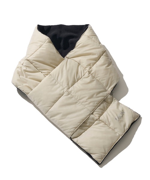 TAION(タイオン)の「【TAION / タイオン】BASIC DOWN SCARF / キルティングダウンマフラー(マフラー・レディース・サンドベージュ/オフホワイト/ネイビー/ブラック/カーキ/チャコールグレー/グレー/ライトグレー/セージグリーン・FREE)」の4枚目の写真