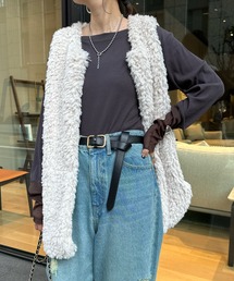 DouDou | 【WEB限定】 ロングファーベスト(ベスト)