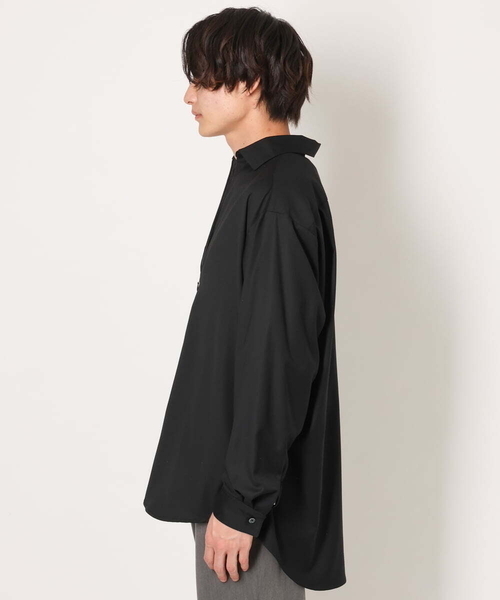 a.v.v(アーヴェヴェ)の「ハーフジップワイドシャツプルオーバー(シャツ/ブラウス・メンズ・ブラック/バイオレット・46/48)」の20枚目の写真