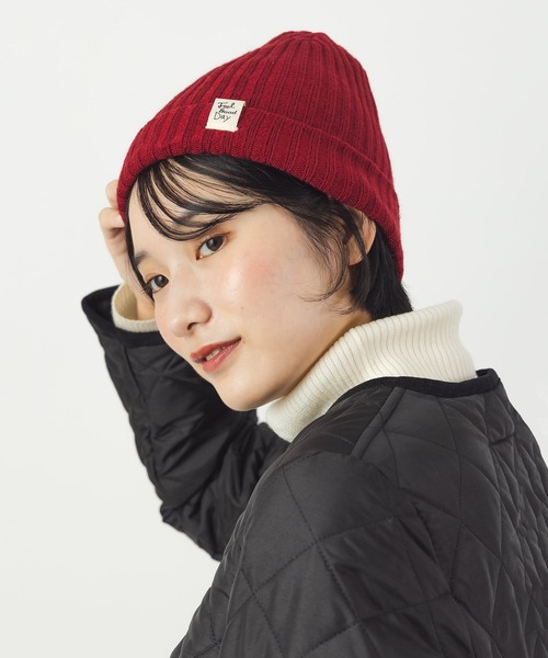 salle de bal(サルデバル)の「polka polka / ポルカポルカ e.e.p. リブ編み2way ニット帽 SDI(ニットキャップ/ビーニー・レディース・ライトグレー/ブラック/ダークグレー/ワイン/アイボリー・FREE)」の5枚目の写真