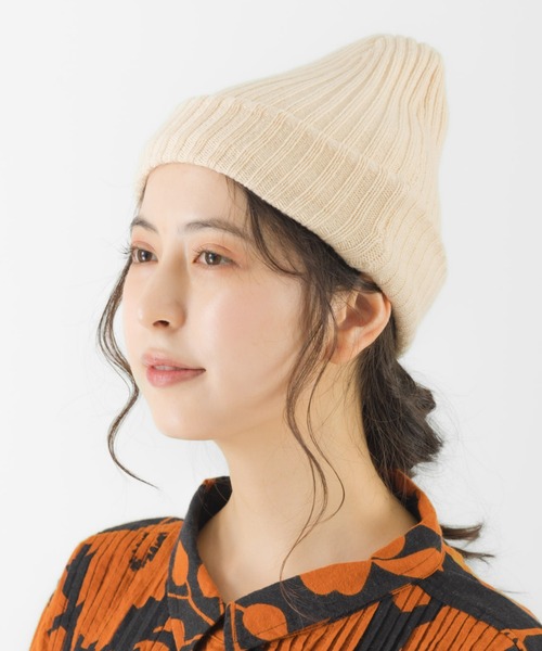 salle de bal(サルデバル)の「polka polka / ポルカポルカ e.e.p. リブ編み2way ニット帽 SDI(ニットキャップ/ビーニー・レディース・ライトグレー/ブラック/ダークグレー/ワイン/アイボリー・FREE)」の2枚目の写真