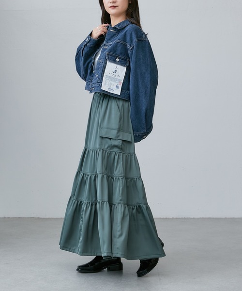 Lui's(ルイス)の「【ai no de / アイノデ】kasaoka ショートGジャン(デニムジャケット・レディース・ダークグレー/ネイビー・FREE)」の22枚目の写真