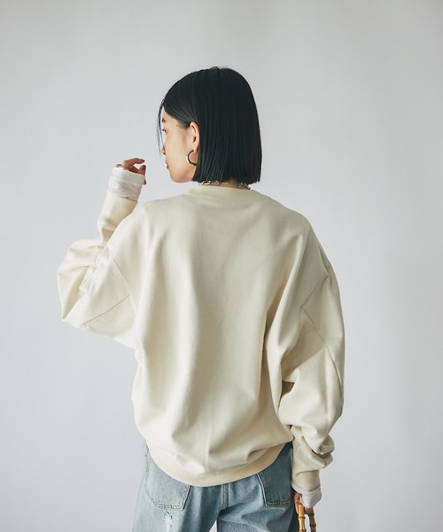 RIVE DROITE（リヴドロワ）の「ナンバリングロゴスエット（スウェット・レディース・アイボリー/チャコールグレー/ブラウン・FREE）」の12枚目の写真