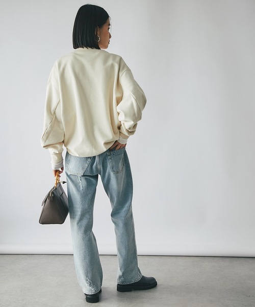 RIVE DROITE（リヴドロワ）の「ナンバリングロゴスエット（スウェット・レディース・アイボリー/チャコールグレー/ブラウン・FREE）」の16枚目の写真