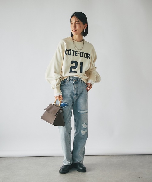 RIVE DROITE（リヴドロワ）の「ナンバリングロゴスエット（スウェット・レディース・アイボリー/チャコールグレー/ブラウン・FREE）」の20枚目の写真