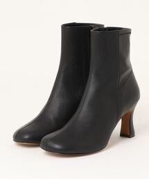 スクエアトゥバックストレッチショートブーツ