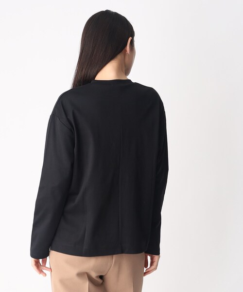 OPAQUE.CLIP（オペークドットクリップ）の「◆ロングスリーブTシャツ/コットン100％【洗濯機洗い可】（Tシャツ/カットソー・レディース・ブラック/グレー/ホワイト系・40/38）」の11枚目の写真