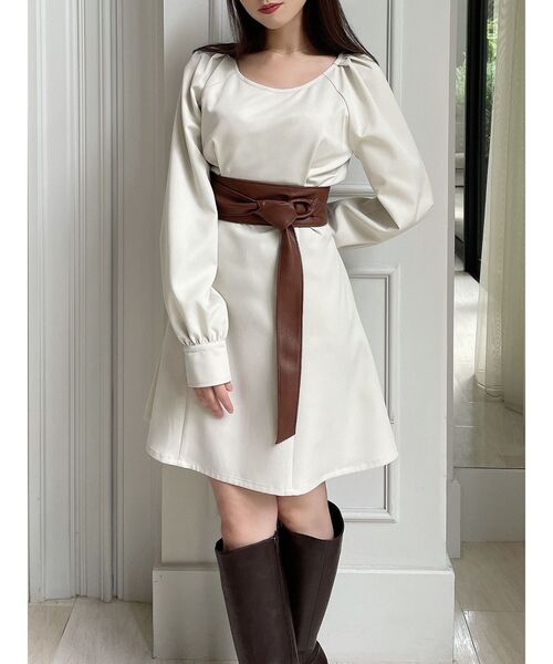 RESEXXY（リゼクシー）の「タイデザインサッシュベルト（ベルト・レディース・ブラウン/ベージュ・FREE）」の11枚目の写真