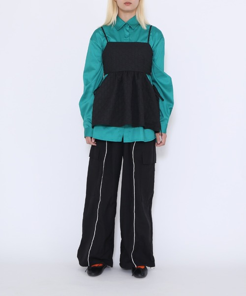 PUNYUS(プニュズ)の「カットアウトキャミソールチュニック(チュニック・レディース・ブラック/ホワイト・2/1/4/3)」の13枚目の写真