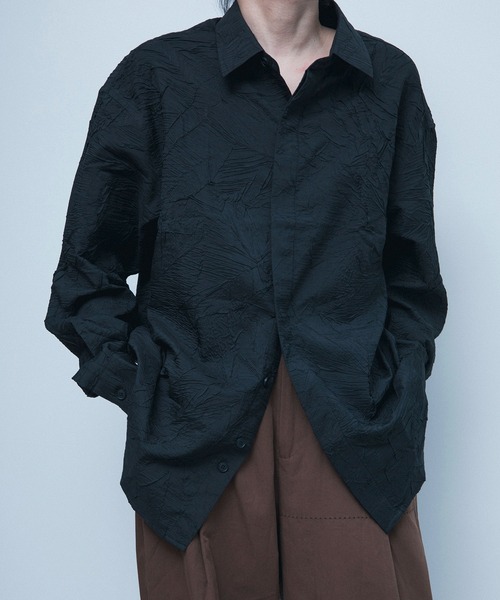 aimoha(アイモハ)の「aimoha menシワ加工ゆったりめシャツ(シャツ/ブラウス・メンズ・ブラック/ホワイト・X-LARGE/LARGE/XXX-LARGE/XX-LARGE/MEDIUM)」の9枚目の写真