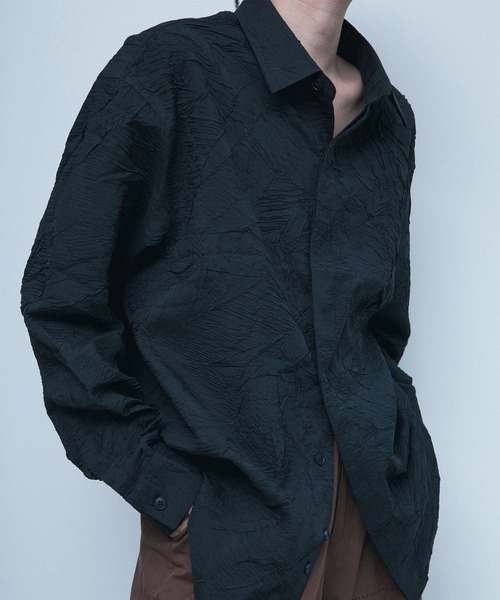 aimoha(アイモハ)の「aimoha menシワ加工ゆったりめシャツ(シャツ/ブラウス・メンズ・ブラック/ホワイト・X-LARGE/LARGE/XXX-LARGE/XX-LARGE/MEDIUM)」の11枚目の写真