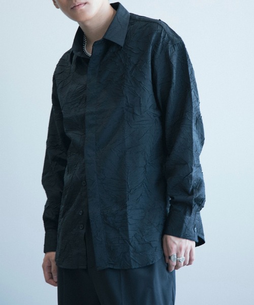 aimoha(アイモハ)の「aimoha menシワ加工ゆったりめシャツ(シャツ/ブラウス・メンズ・ブラック/ホワイト・X-LARGE/LARGE/XXX-LARGE/XX-LARGE/MEDIUM)」の13枚目の写真