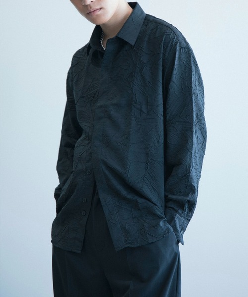 aimoha(アイモハ)の「aimoha menシワ加工ゆったりめシャツ(シャツ/ブラウス・メンズ・ブラック/ホワイト・X-LARGE/LARGE/XXX-LARGE/XX-LARGE/MEDIUM)」の14枚目の写真