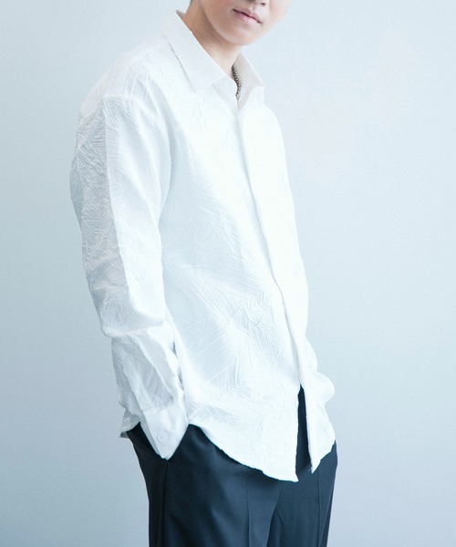 aimoha(アイモハ)の「aimoha menシワ加工ゆったりめシャツ(シャツ/ブラウス・メンズ・ブラック/ホワイト・X-LARGE/LARGE/XXX-LARGE/XX-LARGE/MEDIUM)」の8枚目の写真