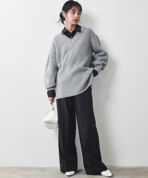 CHIC STYLE(シックスタイル)の「<大きいサイズ>T/Rシャツチュニック シックスタイル(シャツ/ブラウス・レディース・ベージュ/ブラック・L/4L/3L/LL/5L)」の14枚目の写真