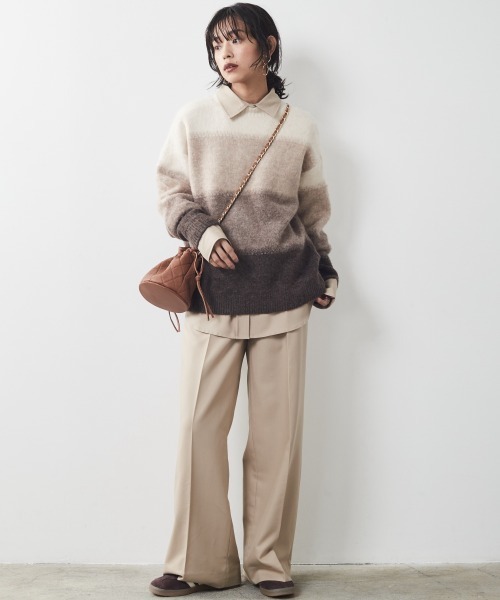 CHIC STYLE(シックスタイル)の「<大きいサイズ>T/Rシャツチュニック シックスタイル(シャツ/ブラウス・レディース・ベージュ/ブラック・L/4L/3L/LL/5L)」の19枚目の写真