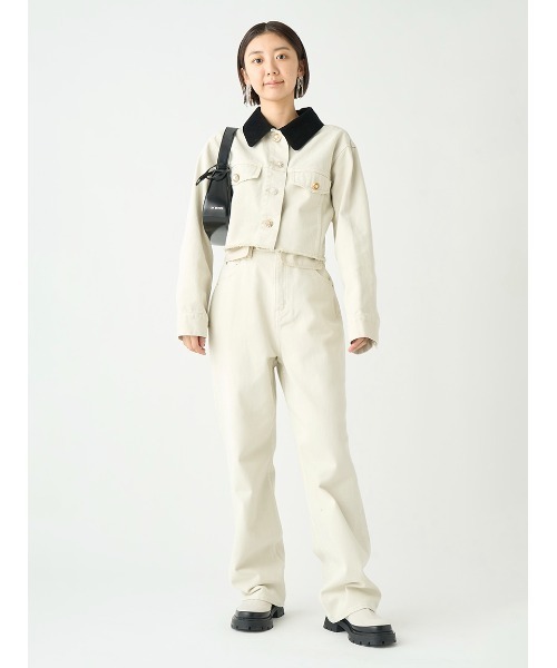 LILY BROWN（リリーブラウン）の「ショートデニムジャケット（デニムジャケット・レディース・ブラック/ホワイト/ブルー・FREE）」の12枚目の写真