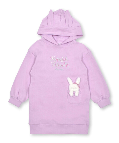 SLAP SLIP（スラップスリップ）の「アニマル耳フード付きワンピース(80~130cm)（ワンピース・キッズ・パープル/ブルー・80ｃｍ/90cm/100cm/120cm/110cm/130cm）」の18枚目の写真