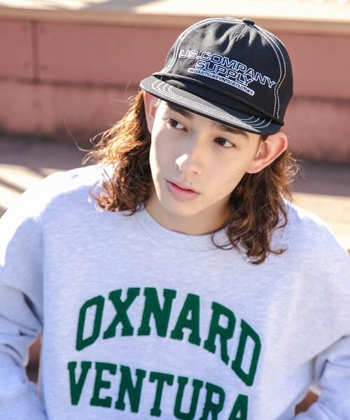 WEGO（ウィゴー）の「WEGO/配色ステッチ5パネルキャップ（キャップ・メンズ・ブラック/ライトブラウン・FREE）」の10枚目の写真