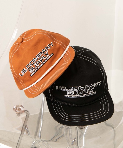 WEGO（ウィゴー）の「WEGO/配色ステッチ5パネルキャップ（キャップ・メンズ・ブラック/ライトブラウン・FREE）」の19枚目の写真