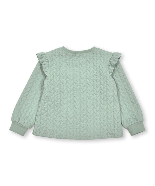 Noeil aime BeBe(ノイユエイムベベ)の「ケーブルジャガード肩フリルAライントレーナー(80~130cm)(スウェット・キッズ・グリーン/ピンク・130cm/90cm/100cm/110cm/120cm/80cm)」の19枚目の写真