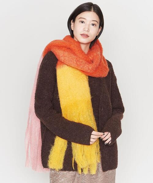 ＜MANTAS EZCARAY＞Color Block マフラー MANTAS EZCARAY（マンタスエスカライ）の「＜MANTAS EZCARAY