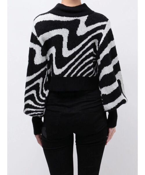 EMODA（エモダ）の「ツートーンゼブラニットトップ（ニット/セーター・レディース・ブラック/ブラウン/ミント・FREE）」の21枚目の写真