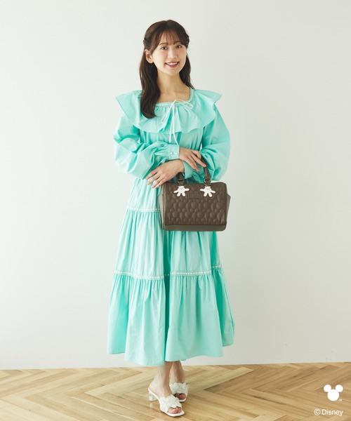 ミッキー/キルティングミニボストンバッグ（ハンドバッグ