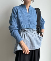 【WEB限定】ドッキングドロストニットトップス