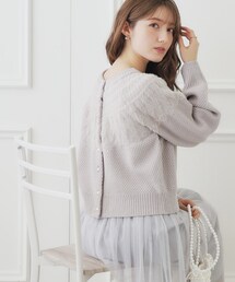 couture brooch（クチュールブローチ）の「◆【前後2WAY可能】フェザーカーディガン（カーディガン/ボレロ）」
