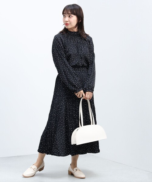 BEAMS HEART（ビームスハート）の「BEAMS HEART / マチ付 フレアスカート（スカート・レディース・ブラウン系その他/ブラック/ネイビー・MEDIUM/SMALL）」の8枚目の写真