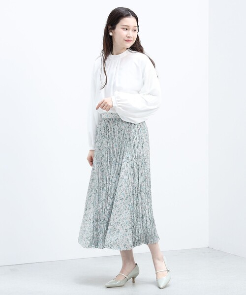 BEAMS HEART（ビームスハート）の「BEAMS HEART / マチ付 フレアスカート（スカート・レディース・ブラウン系その他/ブラック/ネイビー・MEDIUM/SMALL）」の5枚目の写真