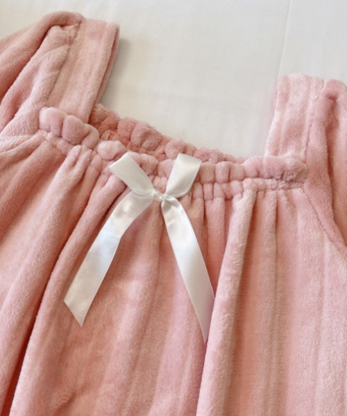 おしゃれスタ（オシャレスタ）の「ストライプフランネルワンピースルームウェア（ルームウェア/パジャマ・レディース・ブルー/ホワイト/ピンク・M/L/XL/XXL）」の13枚目の写真