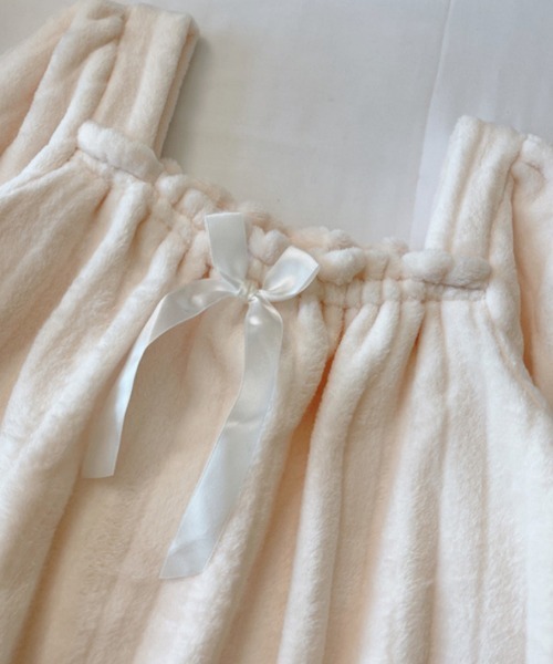 おしゃれスタ（オシャレスタ）の「ストライプフランネルワンピースルームウェア（ルームウェア/パジャマ・レディース・ブルー/ホワイト/ピンク・M/L/XL/XXL）」の7枚目の写真