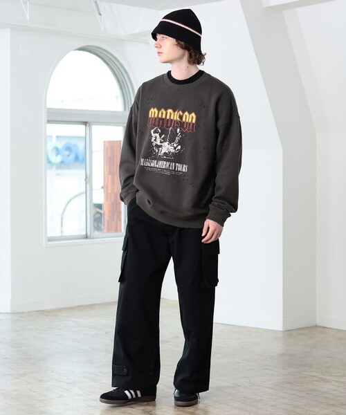 BEAMS HEART(ビームスハート)の「バンド グラフィック スウェット(スウェット・メンズ・ブラック系その他4/チャコールグレー・LARGE/MEDIUM/SMALL)」の4枚目の写真
