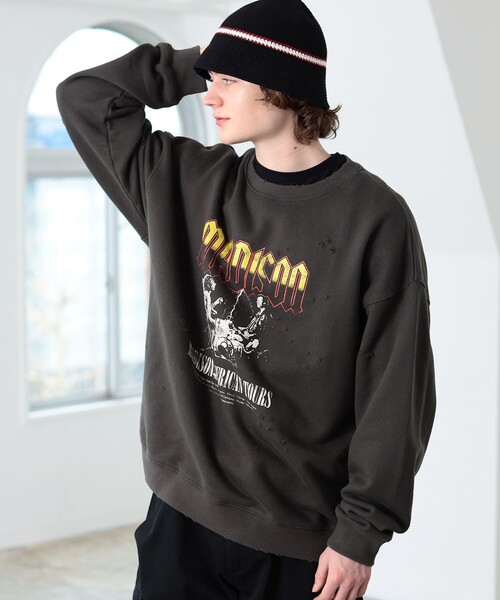 BEAMS HEART(ビームスハート)の「バンド グラフィック スウェット(スウェット・メンズ・ブラック系その他4/チャコールグレー・LARGE/MEDIUM/SMALL)」の6枚目の写真