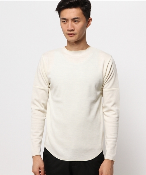 N.HOOLYWOOD（N.ハリウッド）の「●N.HOOLYWOOD / WOOL LS TEE（Tシャツ/カットソー・メンズ・オフホワイト/チャコールグレー・38/36）」の6枚目の写真