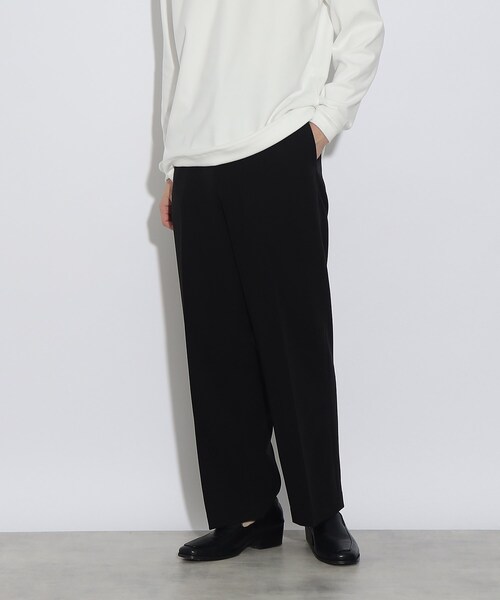 tk.TAKEO KIKUCHI（ティーケータケオキクチ）の「◆360度ストレッチワイドストレートパンツ（スラックス・メンズ・ダークグリーン/ブラック/グレー/ブルー・03/01/04/02）」の2枚目の写真