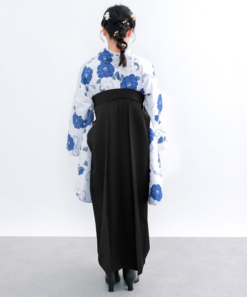 セール】ガールズ 華やかE 袴4点セット ( 二尺袖 + 帯 + 袴 + 襦袢