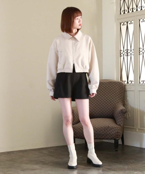 archives（アルシーヴ）の「Ｗｚｉｐショートブルゾン（ブルゾン・レディース・モカ/ブラック/アイボリー・MEDIUM）」の7枚目の写真