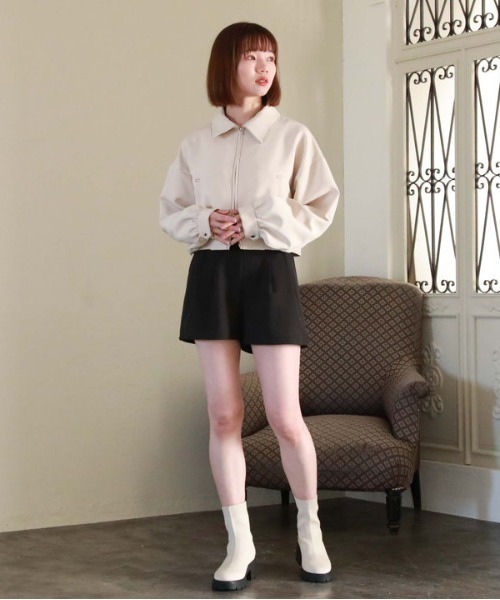 archives（アルシーヴ）の「Ｗｚｉｐショートブルゾン（ブルゾン・レディース・モカ/ブラック/アイボリー・MEDIUM）」の8枚目の写真