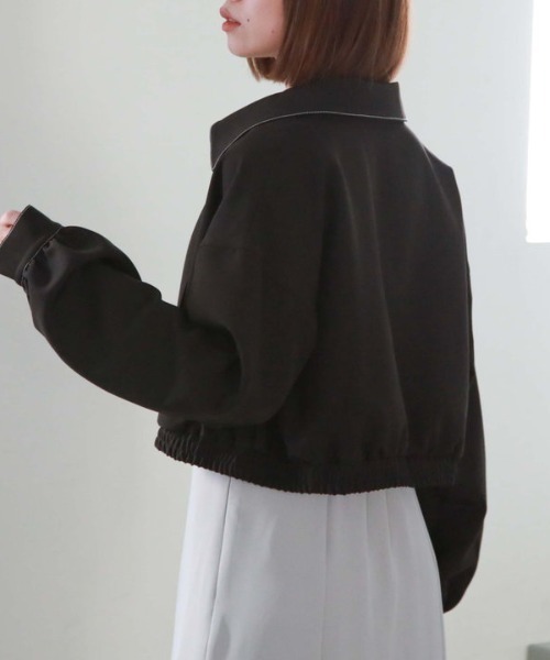 archives（アルシーヴ）の「Ｗｚｉｐショートブルゾン（ブルゾン・レディース・モカ/ブラック/アイボリー・MEDIUM）」の12枚目の写真