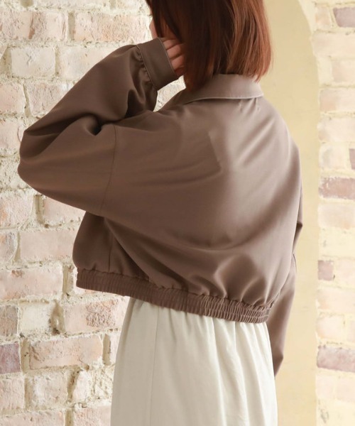 archives（アルシーヴ）の「Ｗｚｉｐショートブルゾン（ブルゾン・レディース・モカ/ブラック/アイボリー・MEDIUM）」の19枚目の写真